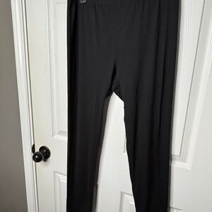 Skylee OS Womens Black Stretch Pull On Pants One Size Straight Leg